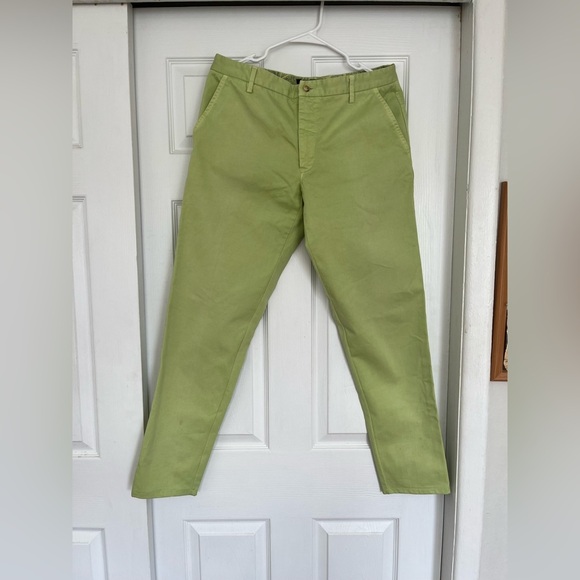Etro Pants - Etro Green Chinos with Straight Leg and Relaxed Fit Euro Size 48 US Size 12